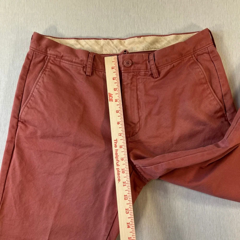 J Crew Broken In Pants Mens 32x30 (Fit 32x29) Urban Slim Chinos Salmon Pink Ctn